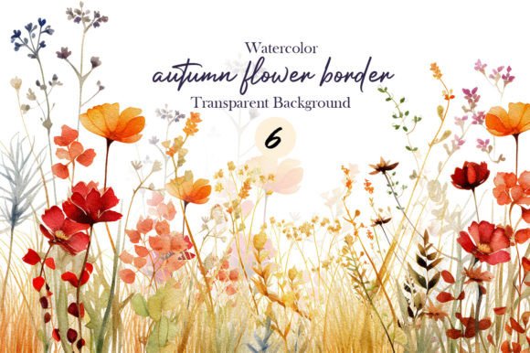 Download Watercolor Fall Autumn Flower Garden Png - Flower Collection