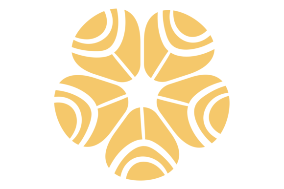 Download Flower Stencil. Decorative Golden Botany - Flower Collection